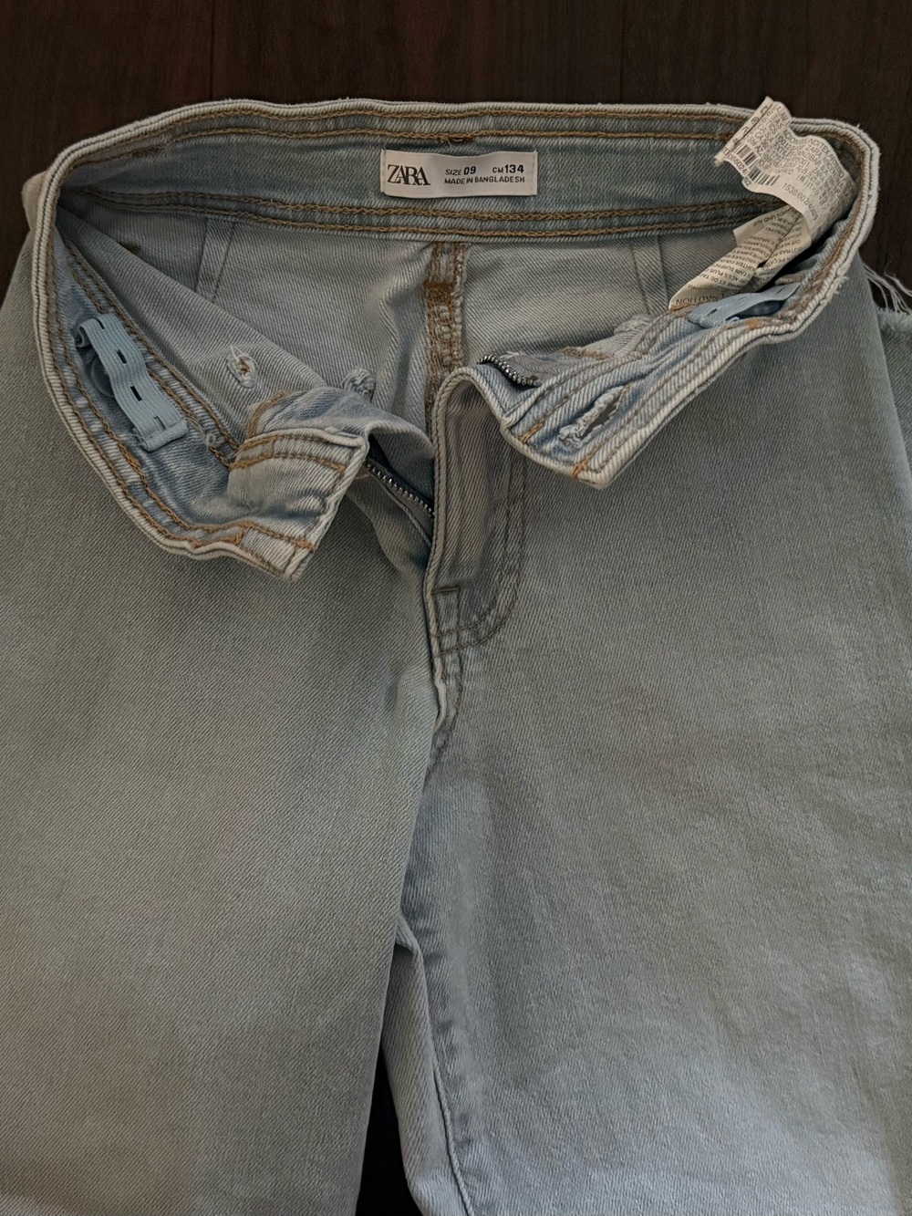 ZARA Faded Light Blue High-Rise Jeans